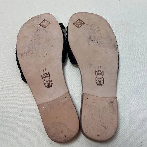 Huma Blanco Black Sandals Sz. 37 (US 6.5) - Picture 6 of 7